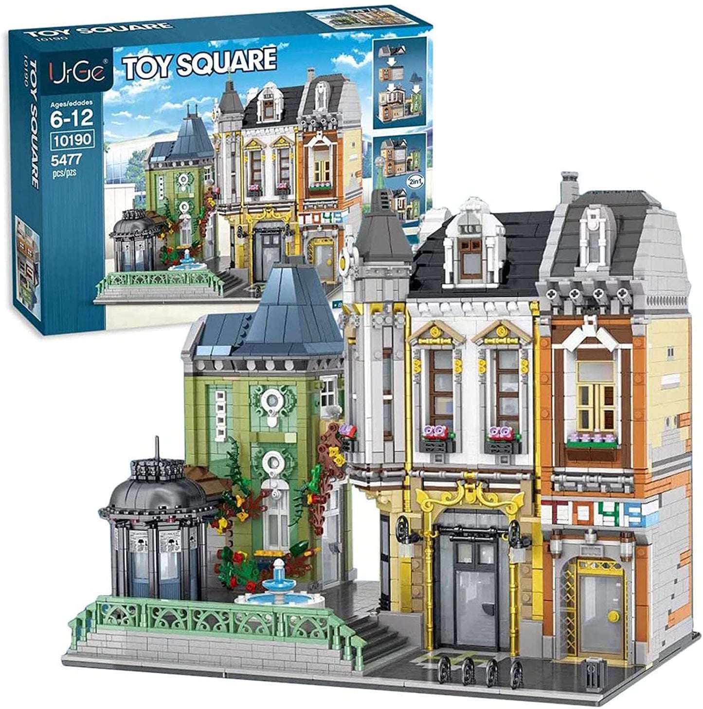 5477pcs URGE Street View Sets MOC Series Modular Toy Square City Architecture Building Blocks Bricks Model Kids Toys Boys Gifts